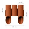 Palisada ogrodowa Cellfast MAXI 34-013 - ceglasta 2,1m